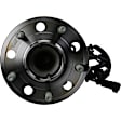 512594 Rear, Driver or Passenger Side Wheel Hub, 5 Lugs, With Bearing, Sensor Included, 3.6L, 6Cyl, Problem Solver Series