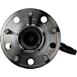 512595 Rear, Driver or Passenger Side Wheel Hub, 5 Lugs, With Bearing, Sensor Included, 3.6L, 6Cyl, Problem Solver Series