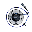 513371 Front, Driver or Passenger Side Wheel Hub, 5 Lugs, Sensor Included, Problem Solver Series