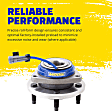 513444 Front, Driver or Passenger Side Wheel Hub, 5 Lugs, With Bearing,, Problem Solver Series