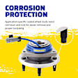 513444 Front, Driver or Passenger Side Wheel Hub, 5 Lugs, With Bearing,, Problem Solver Series