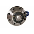 515057 Front, Driver or Passenger Side Wheel Hub, 8 Lugs, With Bearing, Problem Solver Series