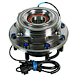 515134 Front, Driver or Passenger Side Wheel Hub, 8 Lugs, With Bearing,, Problem Solver Series