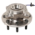 515148 Front, Driver or Passenger Side Wheel Hub, 8 Lugs, With Bearing, 4WD, Problem Solver Series