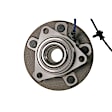 2012 Ram 1500 - Front, Driver or Passenger Side Wheel Hub, 5 Lugs, With Bearing, Problem Solver Series