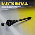 ES2084L Front, Driver or Passenger Side, Inner Tie Rod End, with Left Hand Threads