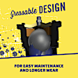 ES2084L Front, Driver or Passenger Side, Inner Tie Rod End, with Left Hand Threads