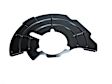 52090432AC Front, Passenger Side Brake Dust Shields Black, Steel, OE Replacement Series