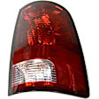 55277414AF Passenger Side Halogen Tail Light, Without bulb(s), Clear & Red Lens, OE Replacement Series
