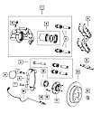 68052373AA Brake Caliper Bracket - Sold individually