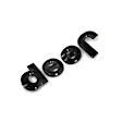 68193400AA Emblem - Black, Hood Emblem, Direct Fit, Sold Individually