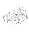 68195811AA Rear, Driver or Passenger Side Bumper Bracket