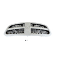 68197703AA Driver and Passenger Side Grille Gray Shell with Black Insert