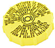 68306575AC Brake Reservoir Cap - Yellow, Plastic, Direct Fit