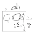 2020 Jeep Cherokee - Passenger Side Mirror, Eng. VIN: N, 4-Door, Sport Utility