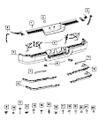 68451134AA Rear Bumper Impact Strip