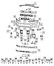 68460212AA Bumper Cover Grille Bracket - Sold individually