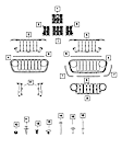 6CG99TZZAC Direct Fit Grille Trim Ring Set, Sold Individually