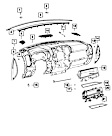 6NK20TX7AB Direct Fit Instrument Panel Switch Bezel, Sold Individually
