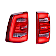 GTR.TL10 Driver and Passenger Side LED Tail Light, With bulb(s), Red Lens, Carbide LED Series