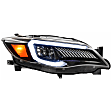 LF2-477 Driver and Passenger Side LED Headlight, With bulb(s), Clear Lens, Black Interior