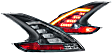 2012 Nissan 370Z - Driver and Passenger Side LED Tail Light, With bulb(s), Smoked Lens, XB LED Series