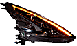 LF474-ASM Driver and Passenger Side Halogen/LED Headlight, Without bulb(s), Clear Lens, XB LED Series