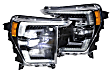 LF498 Driver and Passenger Side LED Headlight, With bulb(s), Clear Lens, Black Interior, XB LED Series