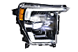LF498 Driver and Passenger Side LED Headlight, With bulb(s), Clear Lens, Black Interior, XB LED Series