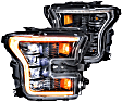LF502-A.2-ASM Driver and Passenger Side Halogen/LED Combo Headlight, Without bulb(s), Clear Lens, XB LED Series