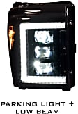 LF505-ASM Driver and Passenger Side Halogen/LED Headlight, Without bulb(s), Clear Lens, XB LED Series
