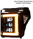 LF505-ASM Driver and Passenger Side Halogen/LED Headlight, Without bulb(s), Clear Lens, XB LED Series