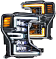 LF508 Driver and Passenger Side Halogen/LED Headlight, Without bulb(s), Clear Lens, XB LED Series
