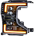 LF508 Driver and Passenger Side Halogen/LED Headlight, Without bulb(s), Clear Lens, XB LED Series
