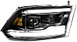 LF520-A-ASM Driver and Passenger Side LED Headlight, With bulb(s), Clear Lens, Black Interior, XB LED Series