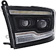 2011 Ram 1500 - Driver and Passenger Side LED Headlight, With bulb(s), Replaces Mopar Part #: 55277409Ad, 55277409Ae, 55277409Af, 55277410Ad, 55277410Ae, 55277410Af, 68001485Ag, 68001484Ag, 68096439Ac, Clear Lens, Black Interior, XB LED Series