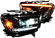 LF523-ASM Driver and Passenger Side Halogen/LED Combo Headlight, Without bulb(s), Clear Lens, XB LED Series
