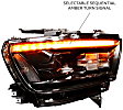 LF523-ASM Driver and Passenger Side Halogen/LED Combo Headlight, Without bulb(s), Clear Lens, XB LED Series
