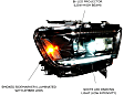LF523-ASM Driver and Passenger Side Halogen/LED Combo Headlight, Without bulb(s), Clear Lens, XB LED Series