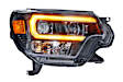 LF529-A Driver and Passenger Side LED Headlight, With bulb(s), Clear & Amber Lens, XB Hybrid LED Series