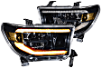 LF533-A-ASM Driver and Passenger Side Halogen/LED Headlight, Without bulb(s), Clear Lens, XB LED Series