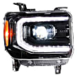 2019 GMC Sierra 2500 HD - Driver and Passenger Side Halogen/LED Headlight, Without bulb(s), Without Factory Equipped LED Turn Signals, Clear Lens, XB LED Series