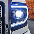 2019 GMC Sierra 2500 HD - Driver and Passenger Side Halogen/LED Headlight, Without bulb(s), Without Factory Equipped LED Turn Signals, Clear Lens, XB LED Series