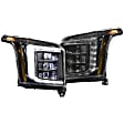 LF545 Driver and Passenger Side LED Headlight, With bulb(s), Clear Lens, Black Interior, XB LED Series