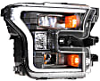 LF550 Driver and Passenger Side Halogen/LED Combo Headlight, Without bulb(s), Clear Lens, XB LED Series