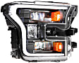 LF550 Driver and Passenger Side Halogen/LED Combo Headlight, Without bulb(s), Clear Lens, XB LED Series