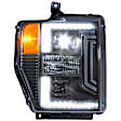 LF555 Driver and Passenger Side Halogen/LED Combo Headlight, Without bulb(s), Clear Lens, XB LED Series
