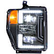 LF555 Driver and Passenger Side Halogen/LED Combo Headlight, Without bulb(s), Clear Lens, XB LED Series
