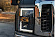 LF555 Driver and Passenger Side Halogen/LED Combo Headlight, Without bulb(s), Clear Lens, XB LED Series