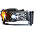 LF558 Driver and Passenger Side LED Headlight, With bulb(s), Clear Lens, Black Interior, XB Hybrid LED Series